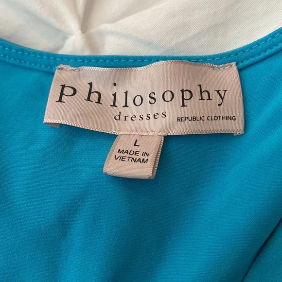 Philosophy large teal dress - Picture 3 of 3
